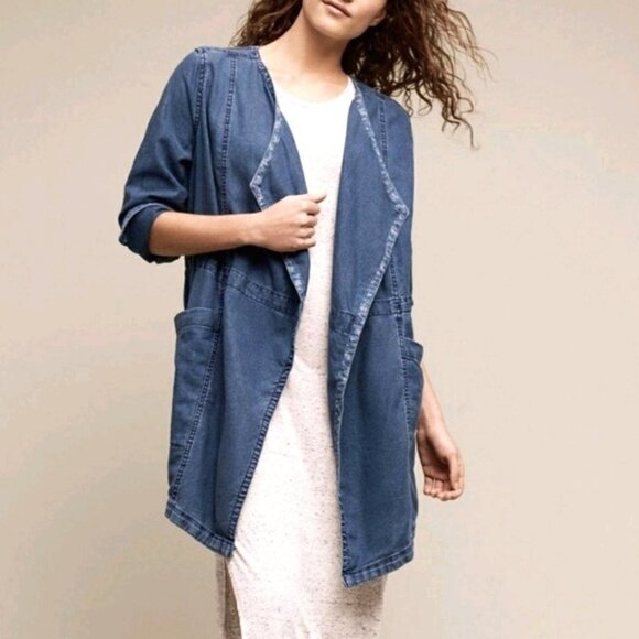 Anthropologie Hei Hei Oversized Denim Jacket - Picture 1 of 12